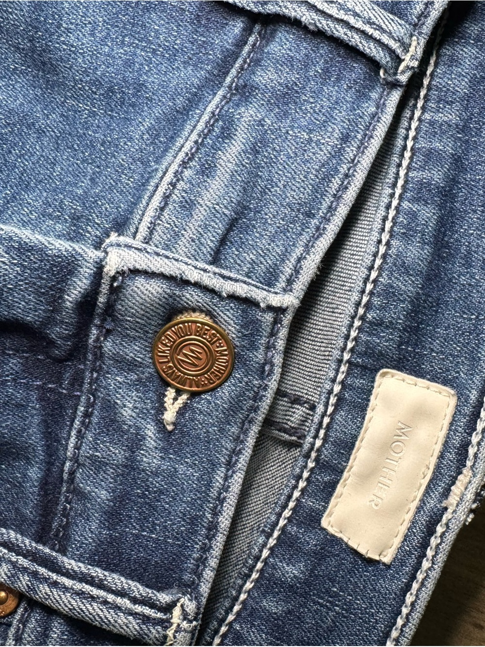 MOTHER Dark Blue High-Rise Flare Jeans - Picture 3 of 8